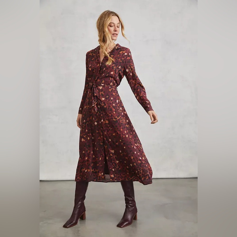 Anthropologie Cloth & Stone Gillian Maxi Shirtdress size S